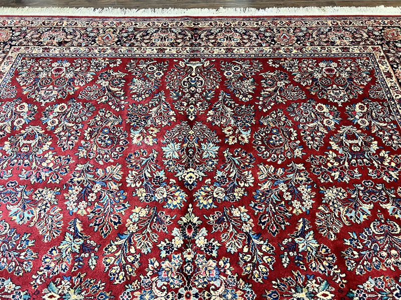 Karastan Rug 10x18 Red Sarouk #785, Wool Karastan Carpet, Original 700 Series, Vintage Discontinued Large Oriental Rug by Jewel Rugs