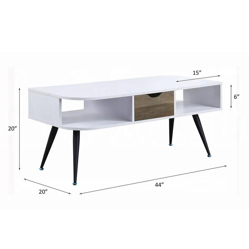 Halima - Coffee Table - White & Black by Unique Piece Furniture