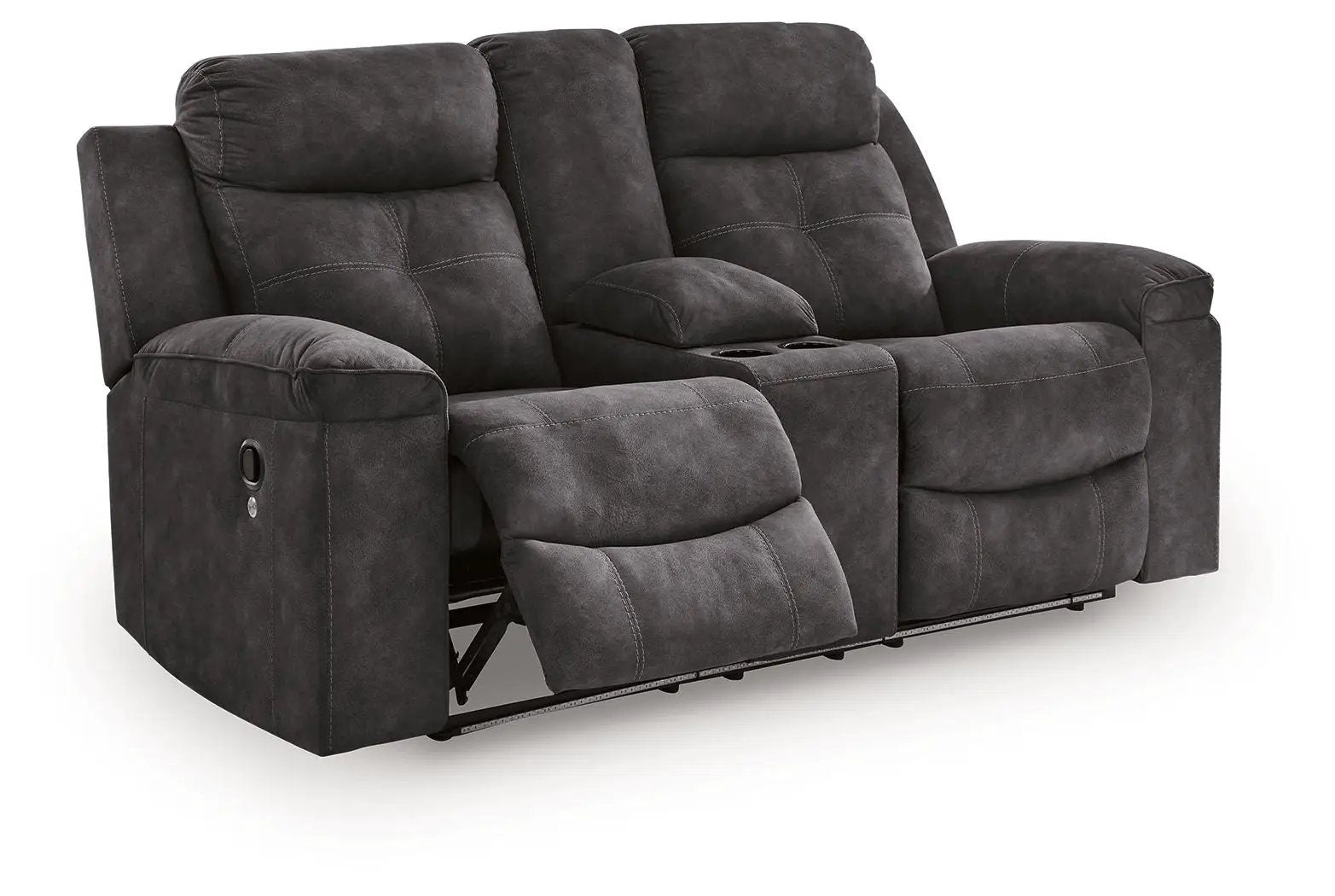 Brysonview - Double Reclining Loveseat With Console - Charcoal by Unique Piece Furniture