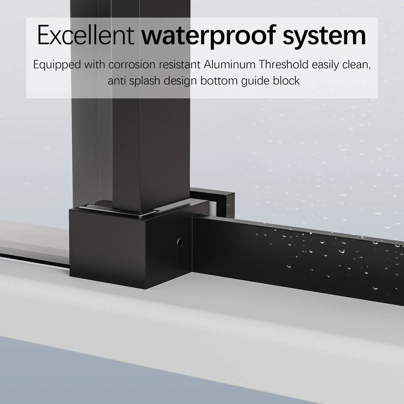 46-48" W x 76" H Frameless Single Sliding Shower Door Matte Glass by HouseOfZazla