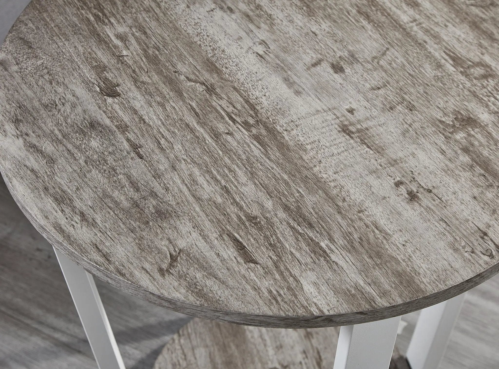 Elysian - Contemporary Round End Table With Shelf - Gray by Unique Piece Furniture