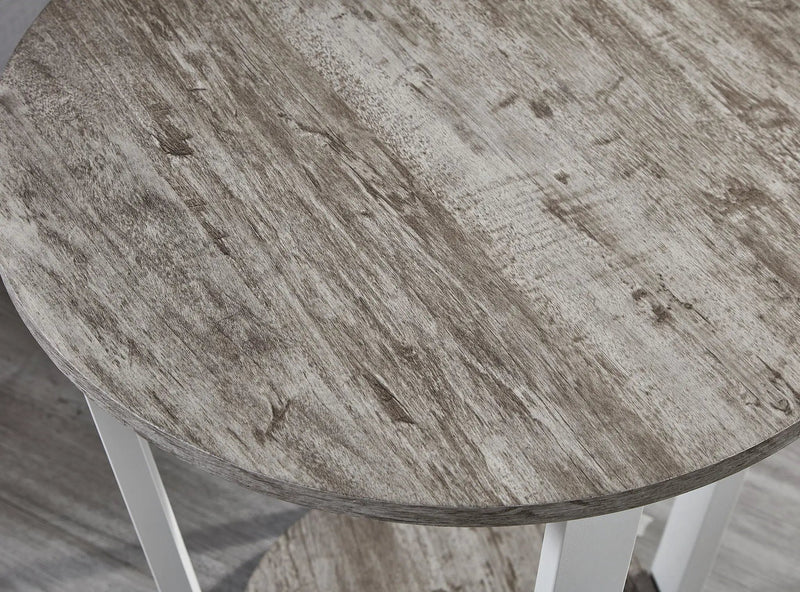 Elysian - Contemporary Round End Table With Shelf - Gray by Unique Piece Furniture