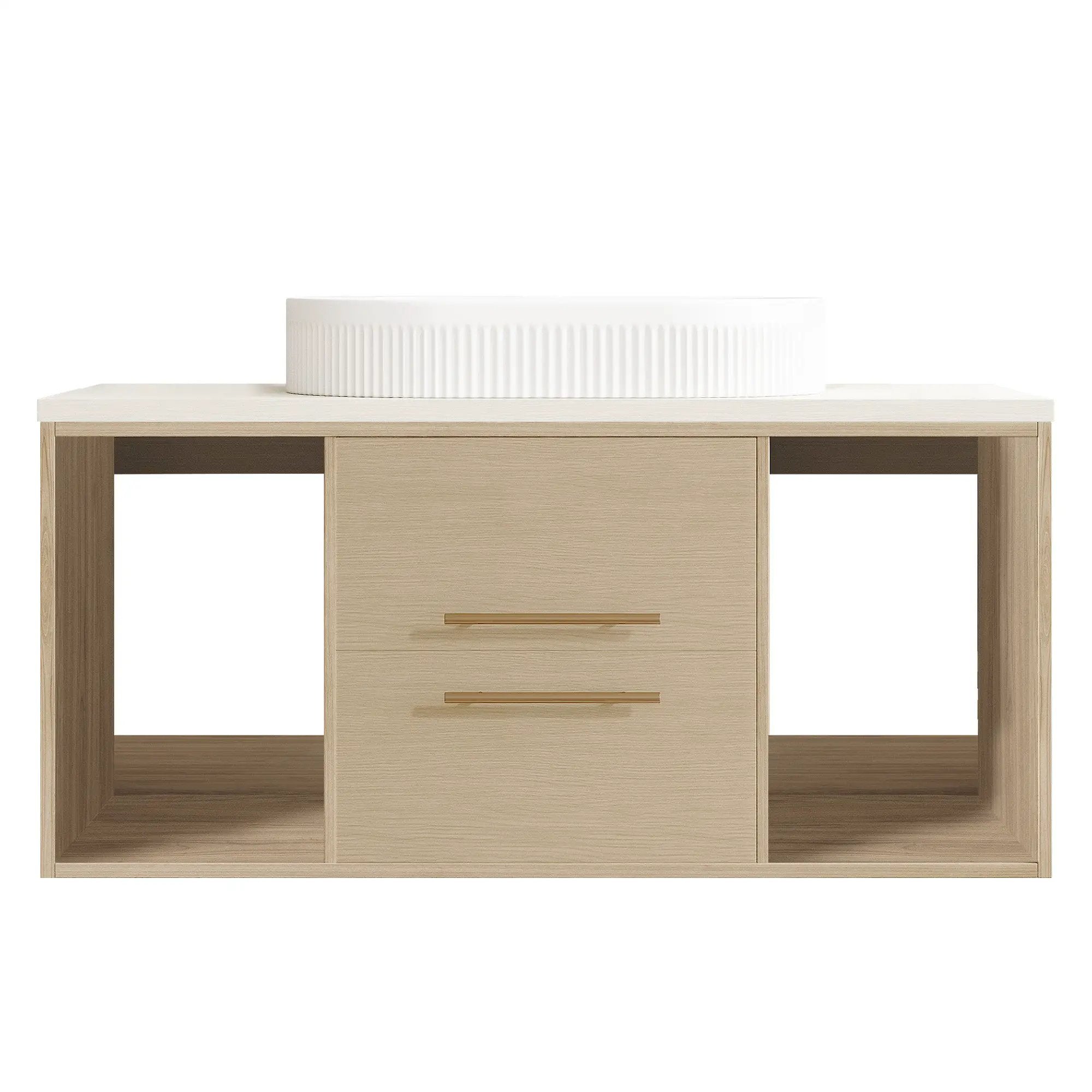 Modern 39.3 Wall-Mounted Bathroom Vanity with Ceramic Sink by HouseOfZazla