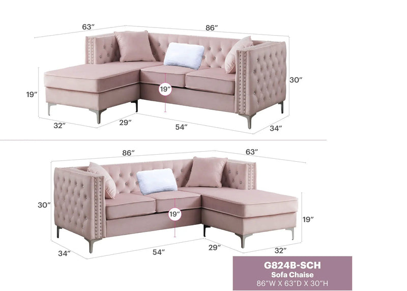 Paige - Sofa Chaise by Unique Piece Furniture