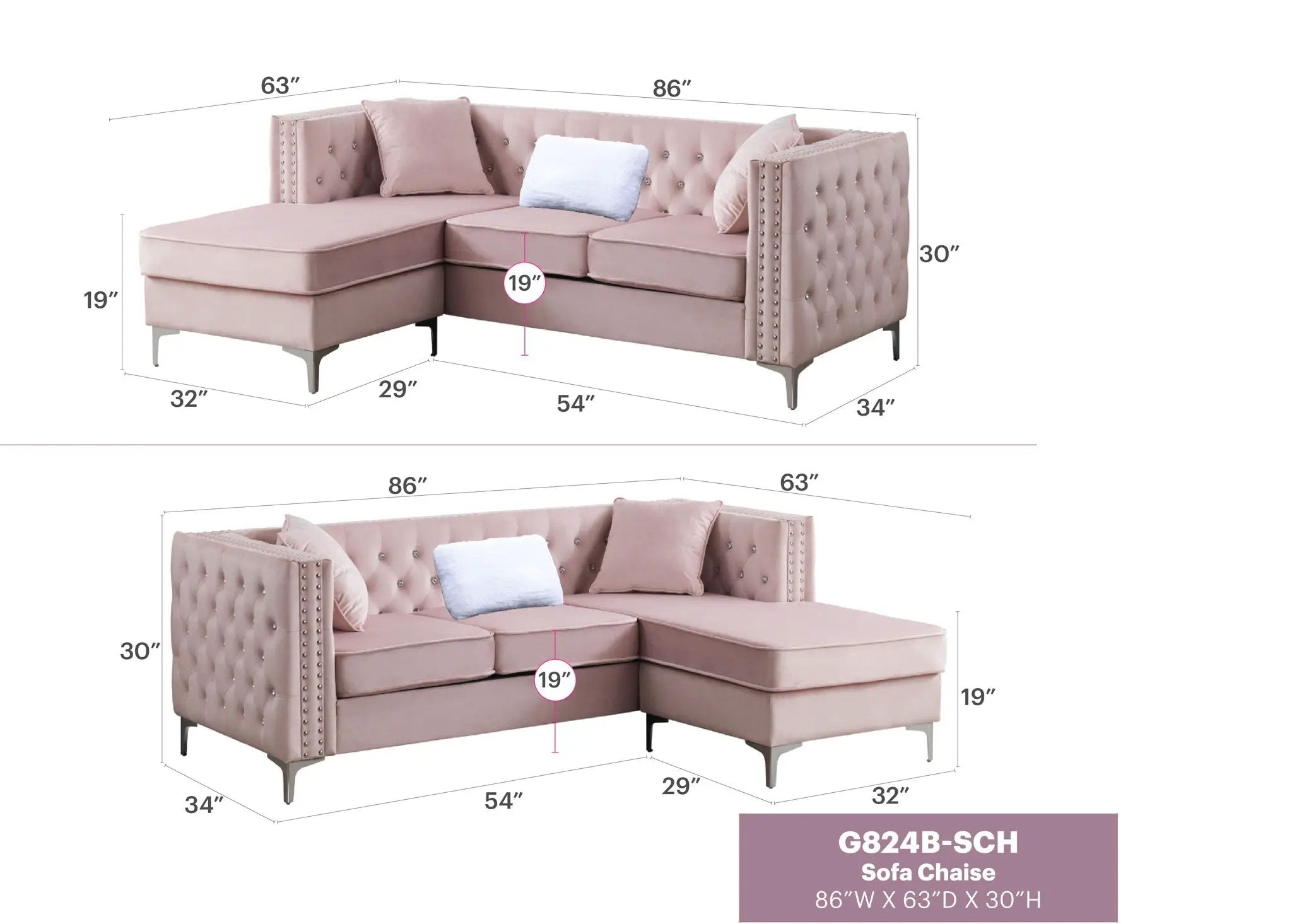Paige - Sofa Chaise by HouseOfZazla