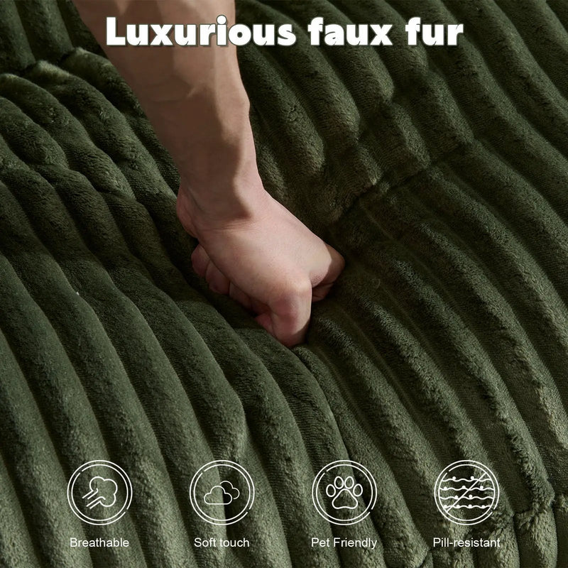 Double Chaise Lounge Chair, Oversized Upholstered Sleeper Cloud Couch by Unique Piece Furniture