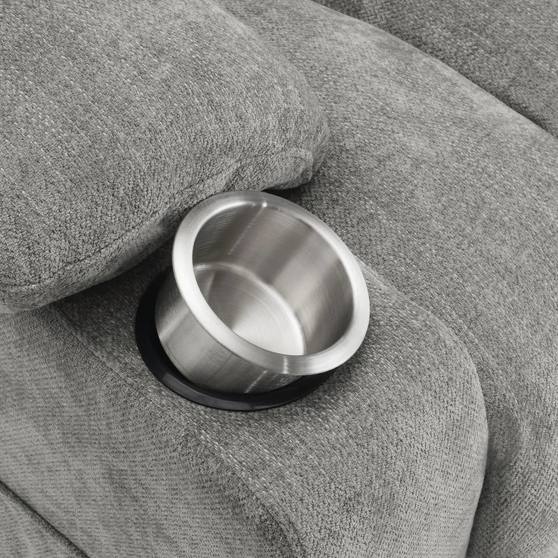 Beca - Upholstered Power Lift Recliner With Cupholders And USB Charging by HouseOfZazla