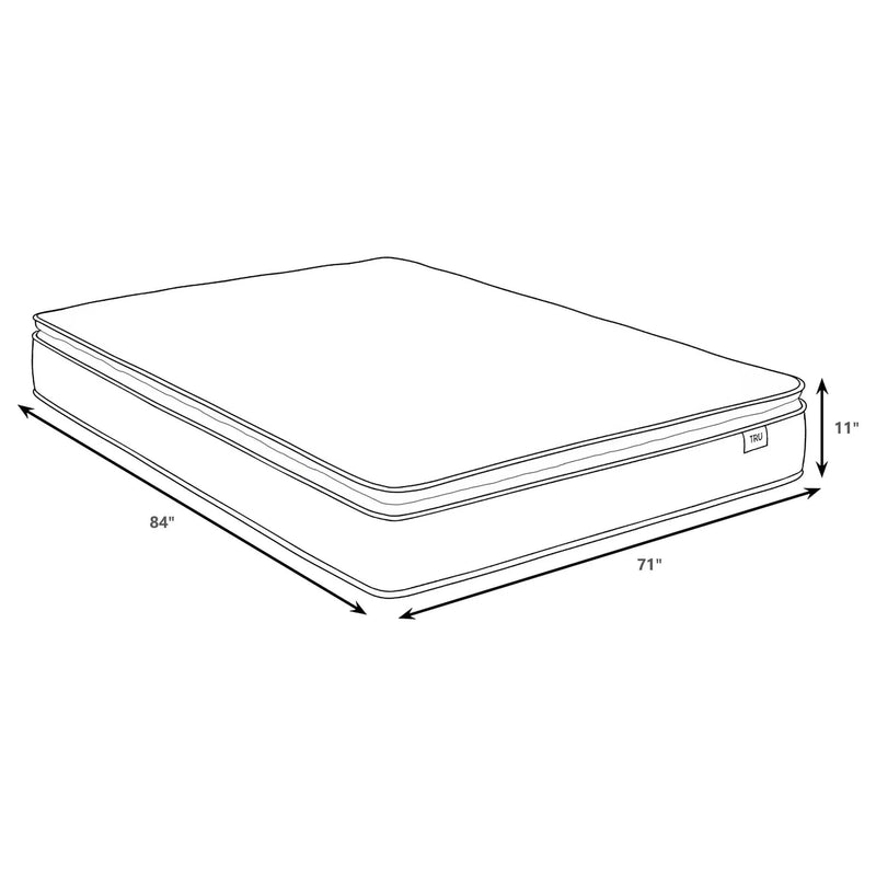 Hayes 11-inch California King Pillow Top Foam Hybrid Mattress by Unique Piece Furniture
