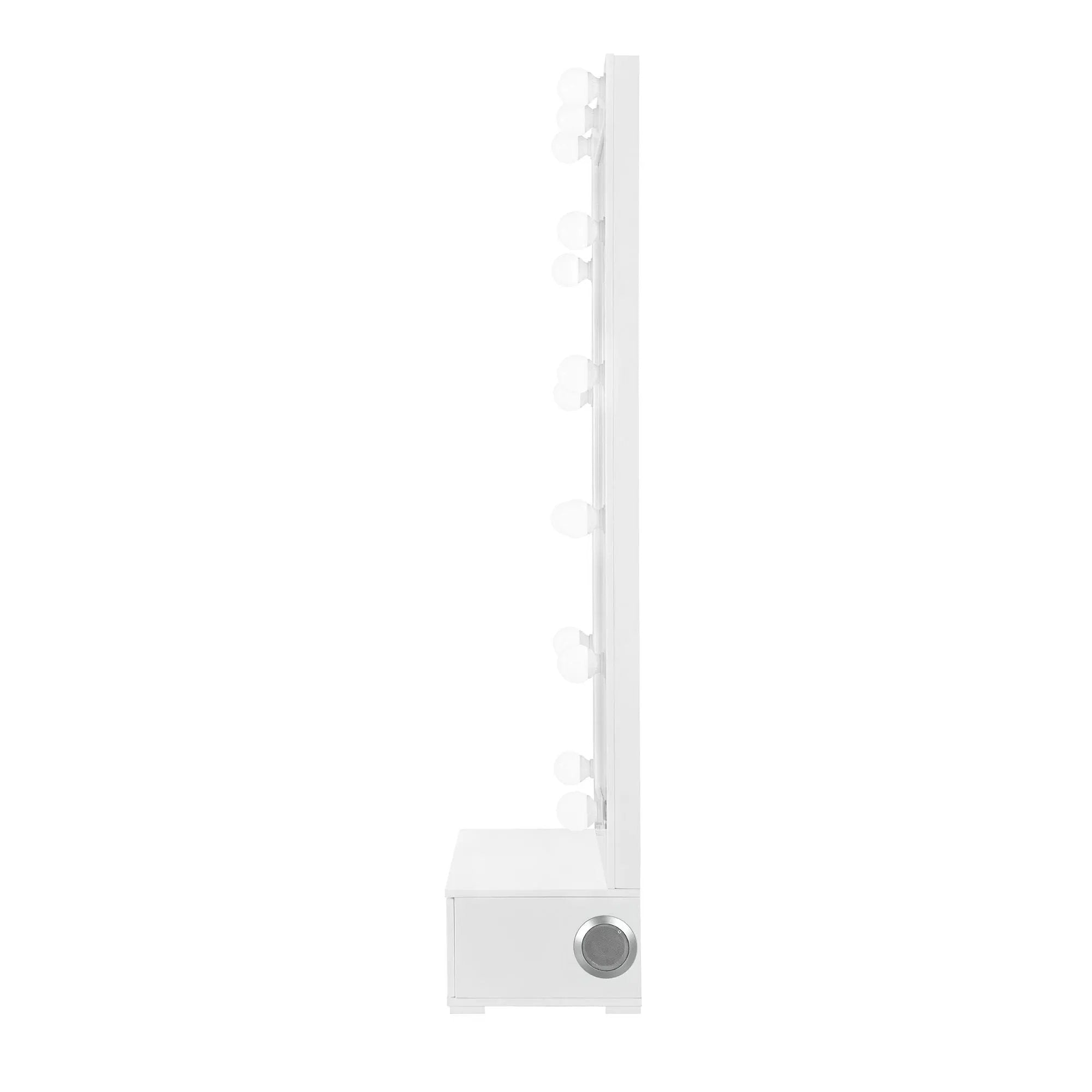 Elisa - Narrow Tall Mirror With Speaker And Drawer by Unique Piece Furniture
