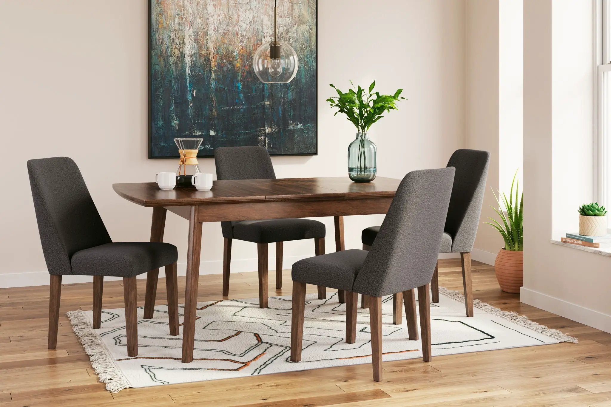 Lyncott - Butterfly Extension Table Set by Unique Piece Furniture
