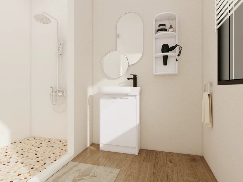 23" Freestanding Bathroom Vanity with Sink and Storage Rack by HouseOfZazla
