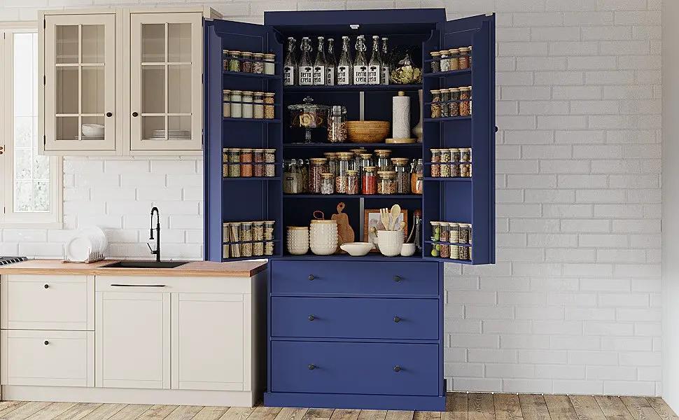 TOPMAX 77inch Farmhouse Kitchen Pantry by HouseOfZazla