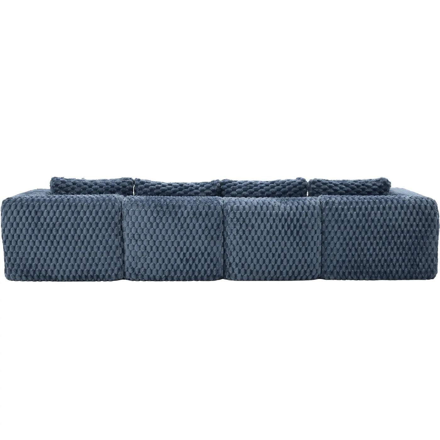 Modular Sectional Sofa, Boneless Couch With 2 Movable Ottomans by HouseOfZazla