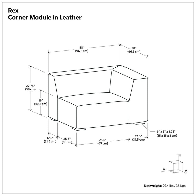 Rex - Corner Sofa Module by HouseOfZazla
