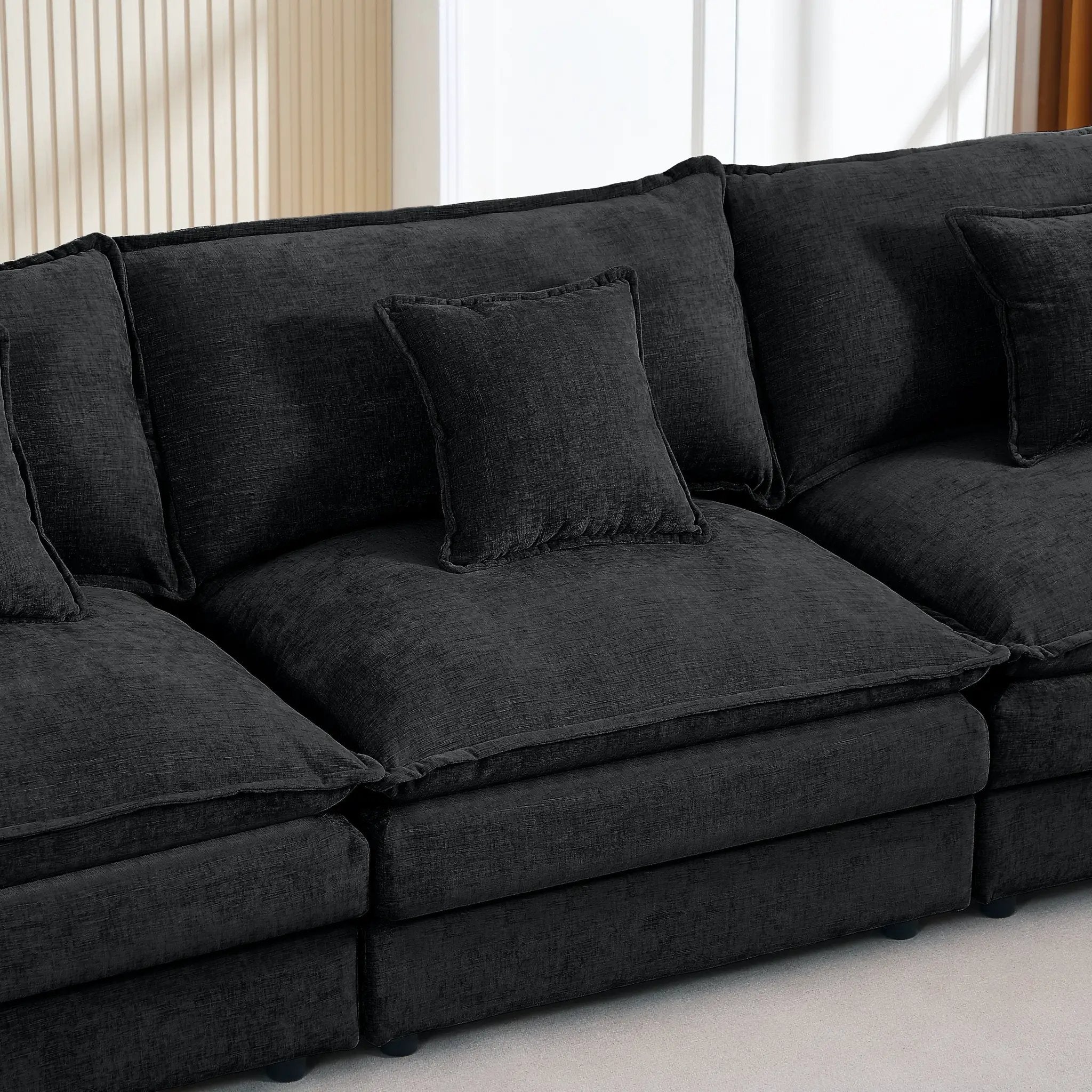 Modular Sectional Sofa - 102 Inch L Shaped Couch Set for Living Room by HouseOfZazla