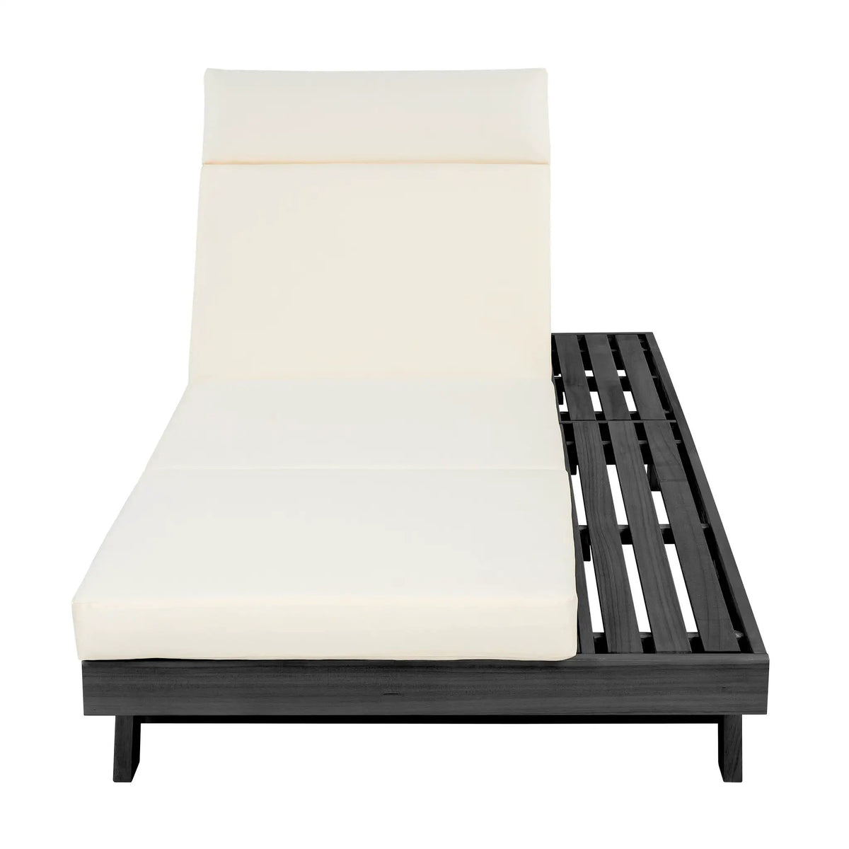 Lounge Chaise Set with Headrest, Acacia Wood by HouseOfZazla