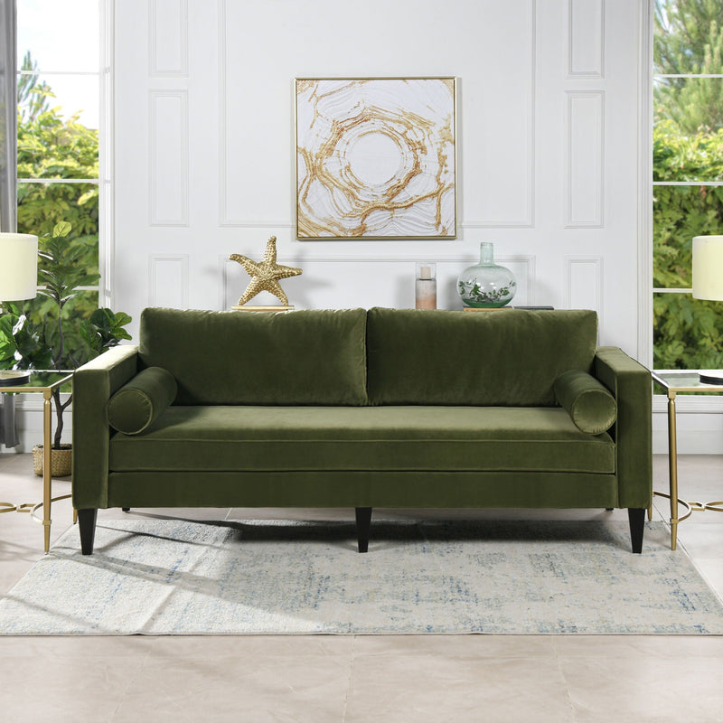 Nicholi - Mid-Century Modern Sofa - Olive Green by HouseOfZazla