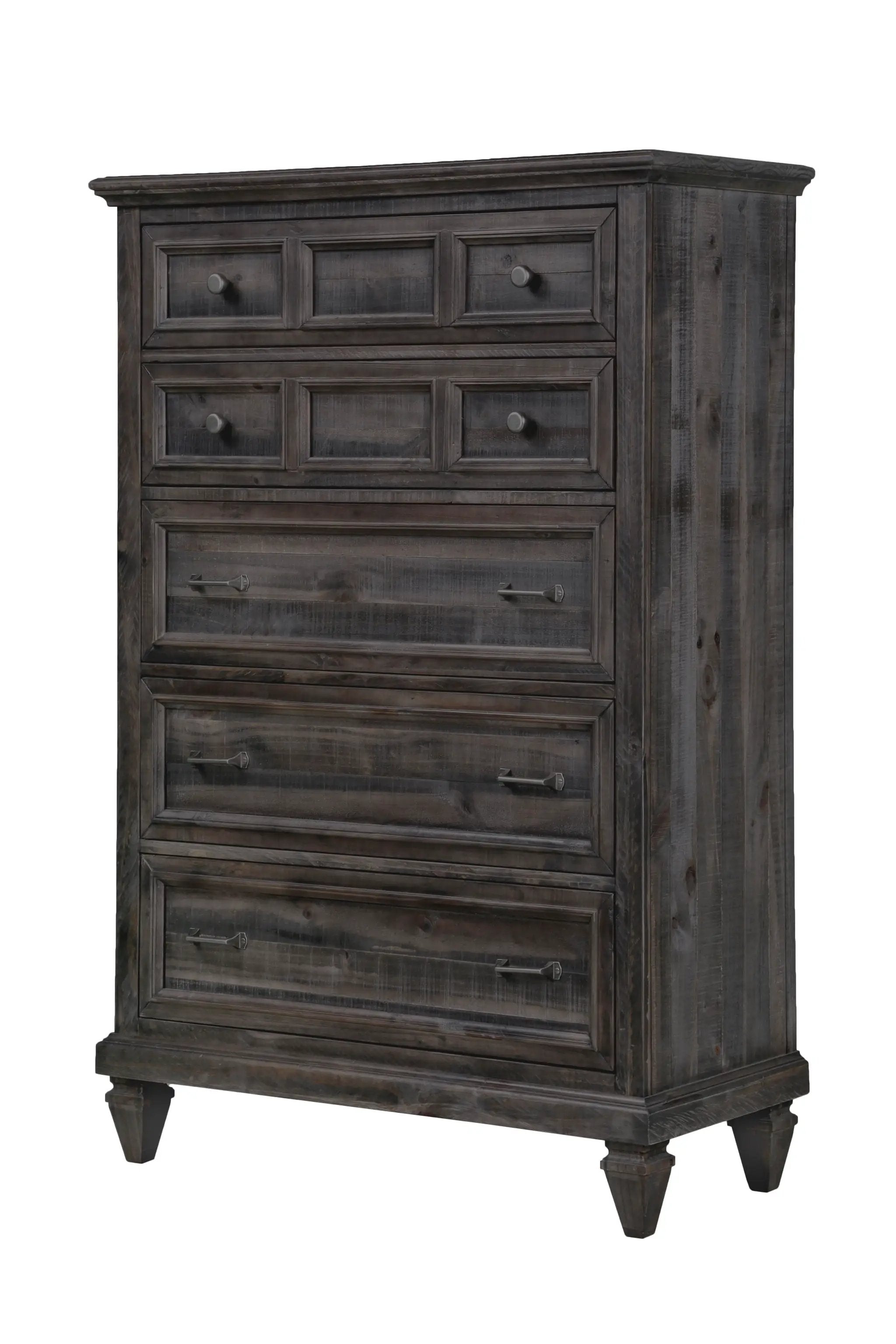 Calistoga - 5 Drawer Chest - Weathered Charcoal by Unique Piece Furniture