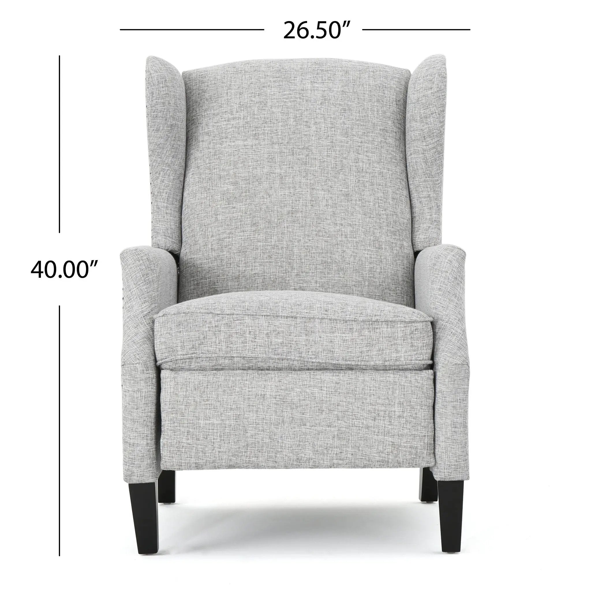 Westeros Wing Back Fabric Upholstered Recliner by Unique Piece Furniture