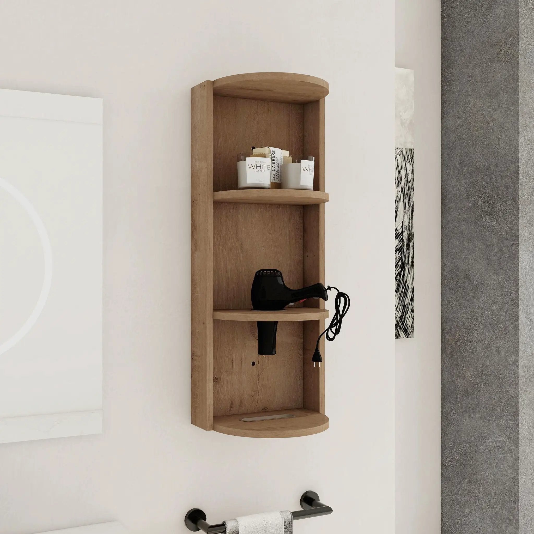 Bathroom Wall Mounted Storage Rack With Float Mounting Design by Unique Piece Furniture