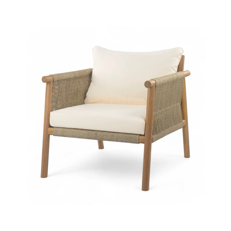 Modern Outdoor Woven Lounge Chair With Solid Frame And Cushions by HouseOfZazla