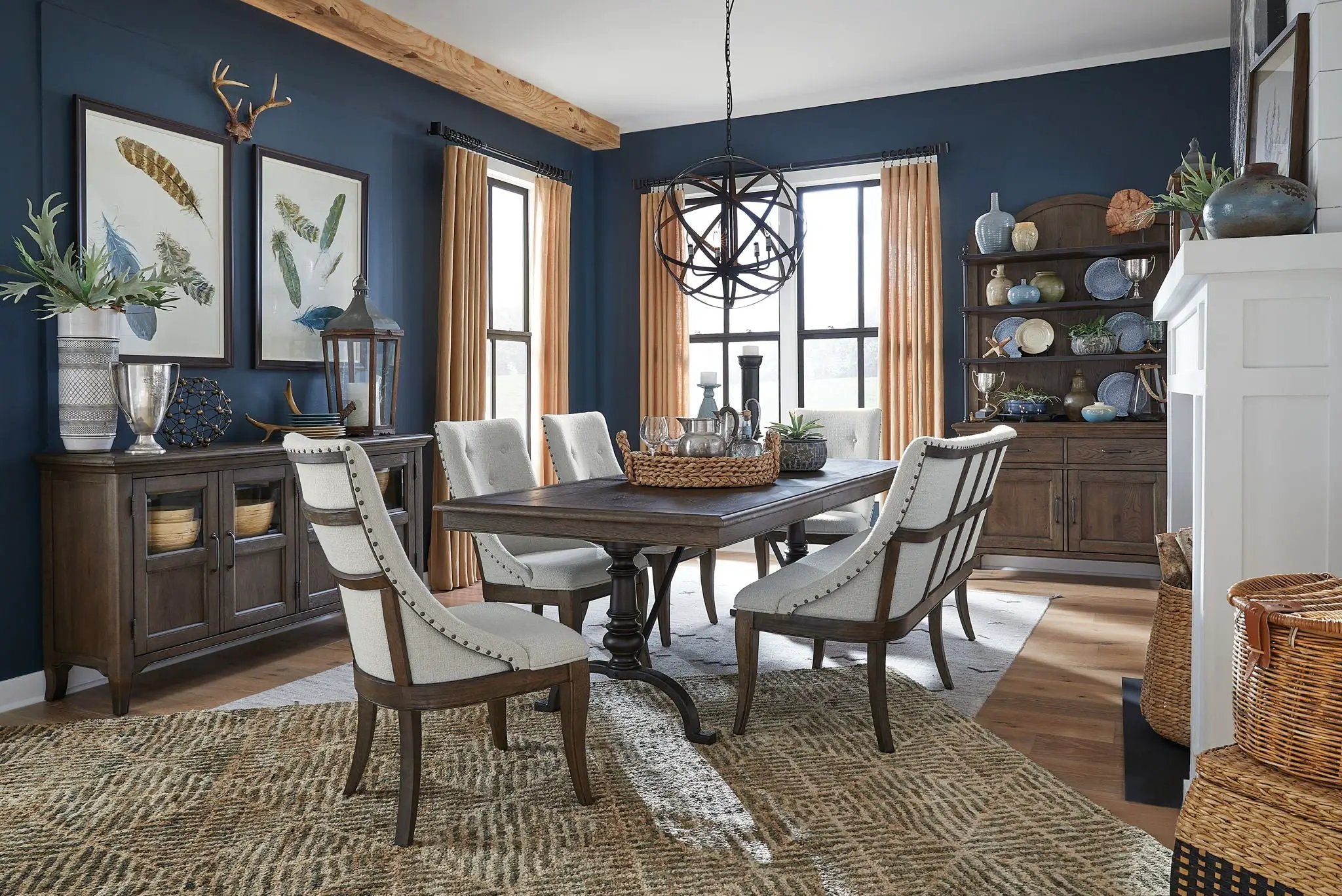Roxbury Manor - Bench With Upholstered Seat and Back - Homestead Brown by Unique Piece Furniture