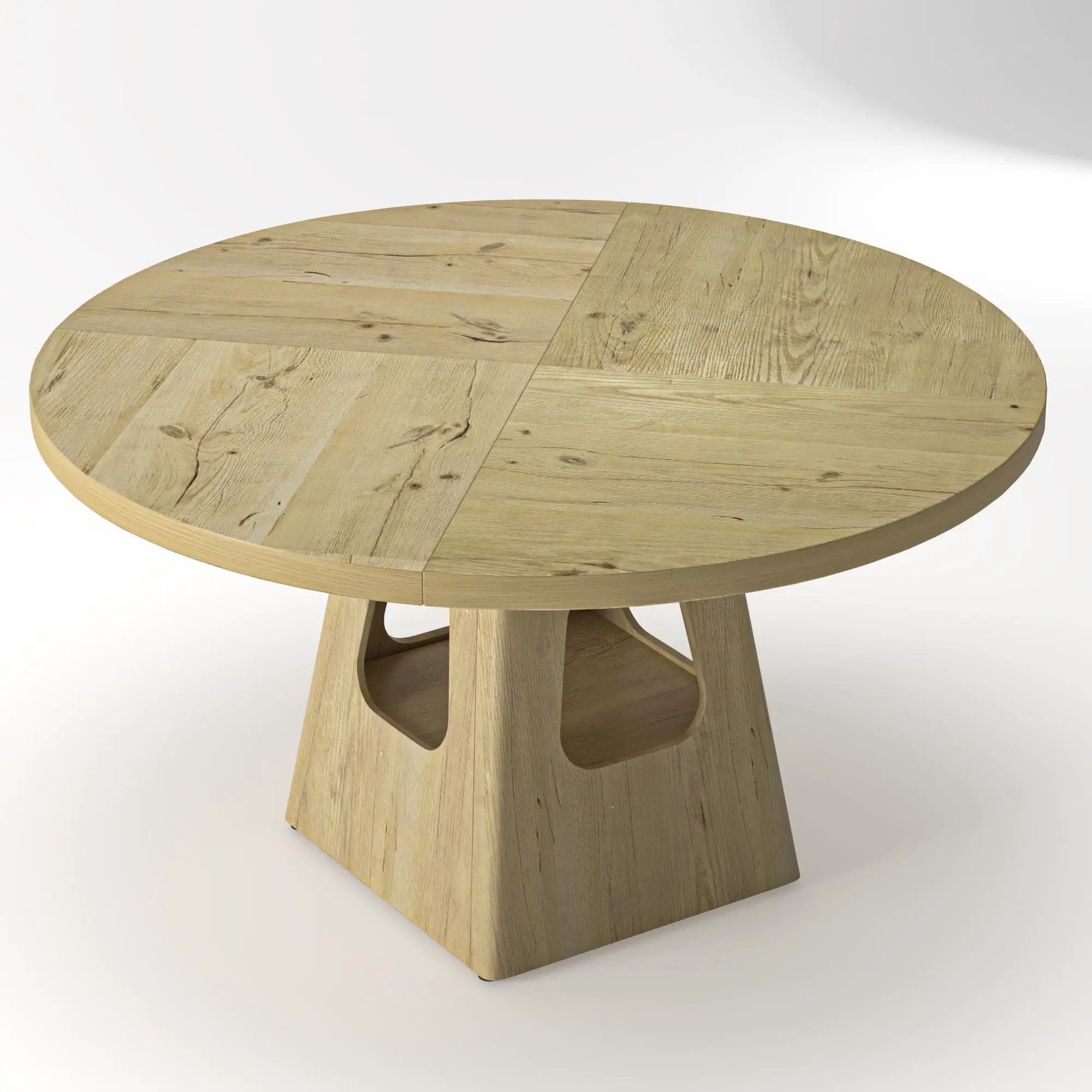 Farmhouse Round Dining Table With Storage Base by Unique Piece Furniture
