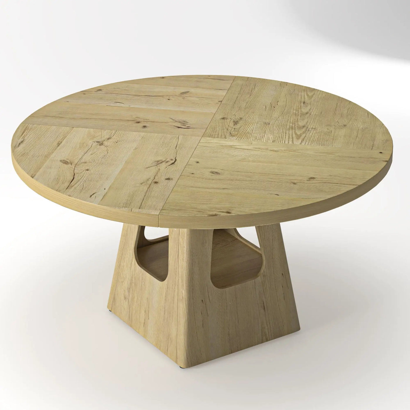 Farmhouse Round Dining Table With Storage Base by HouseOfZazla