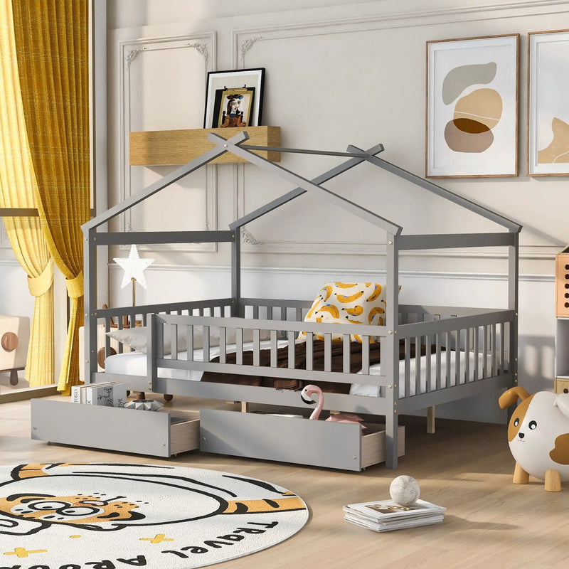 House Bed With 2 Drawers by HouseOfZazla