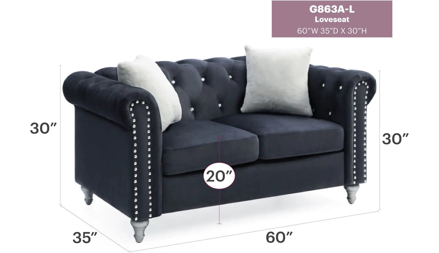 Stylish Contemporary Loveseat by HouseOfZazla