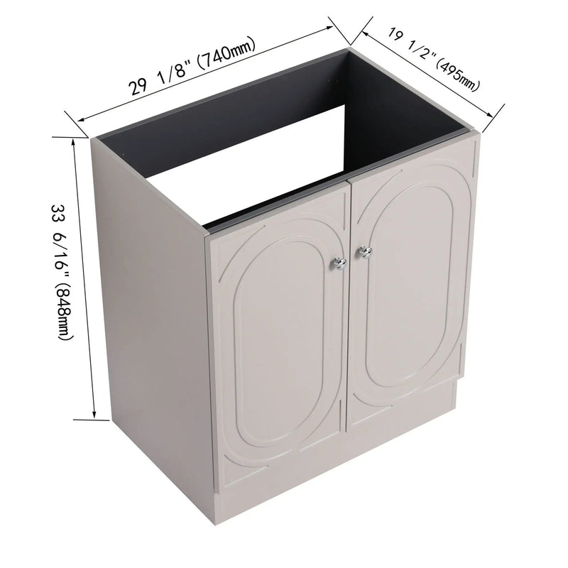 Modern Freestanding Bathroom Vanity With Soft Close Cabinet Doors by HouseOfZazla