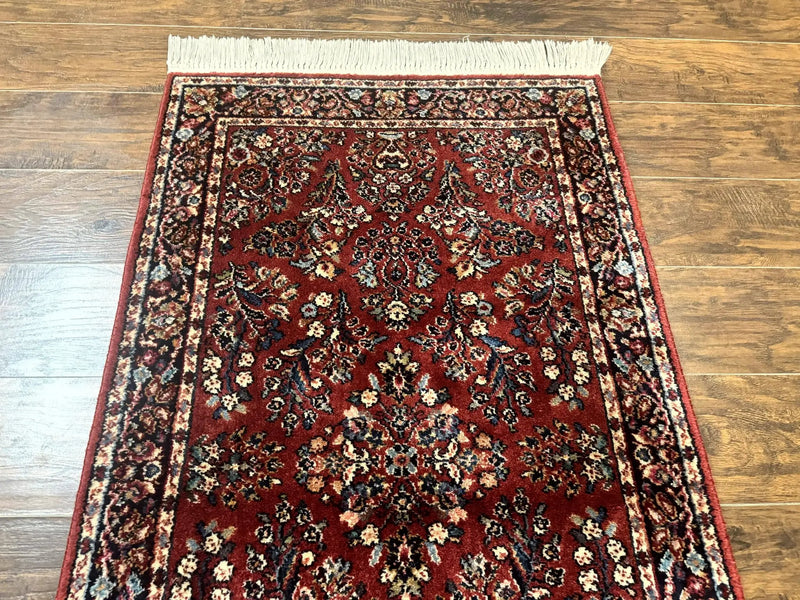 Karastan Rug 3x5 Red Sarouk #785, Karastan Wool Pile Rug, Original 700 Series, Discontinued Vintage Karastan Carpet by Jewel Rugs