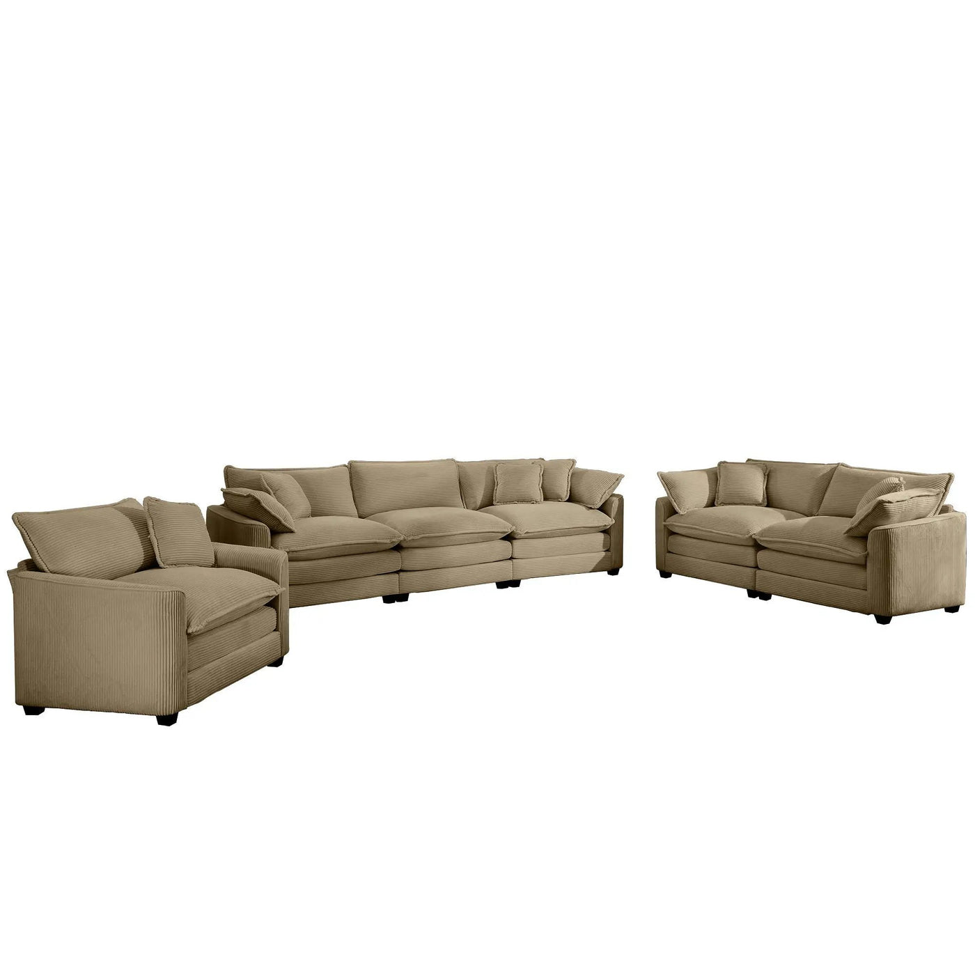 Elegant Oversized Sectional Sofa Set With Deep Seats And Flexible Layout by Unique Piece Furniture