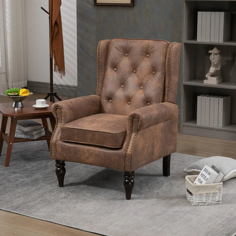 Modern Accent Armchair With Sturdy Wood Legs by Unique Piece Furniture