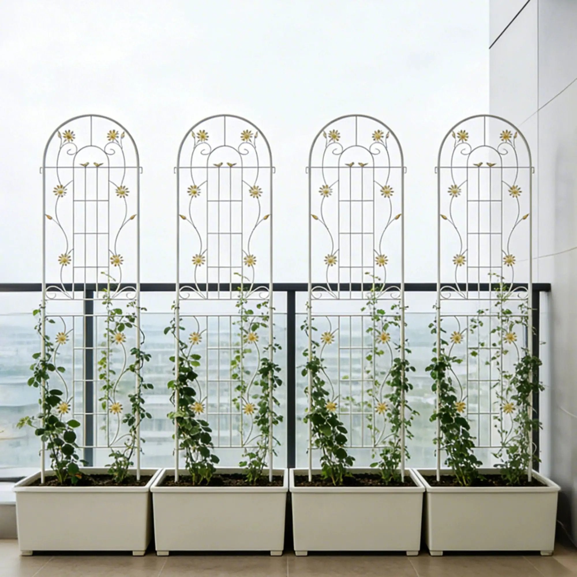 Metal Garden Trellis Rustproof Trellis For Climbing Plant Outdoor Flower Support by HouseOfZazla