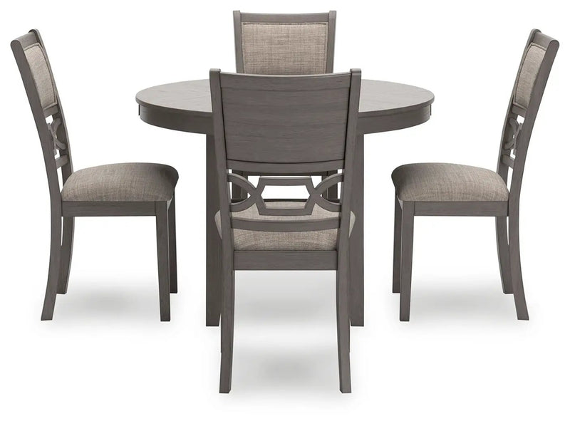 Wrenning - Dining Room Table Set (Set of 5) - Gray by Unique Piece Furniture