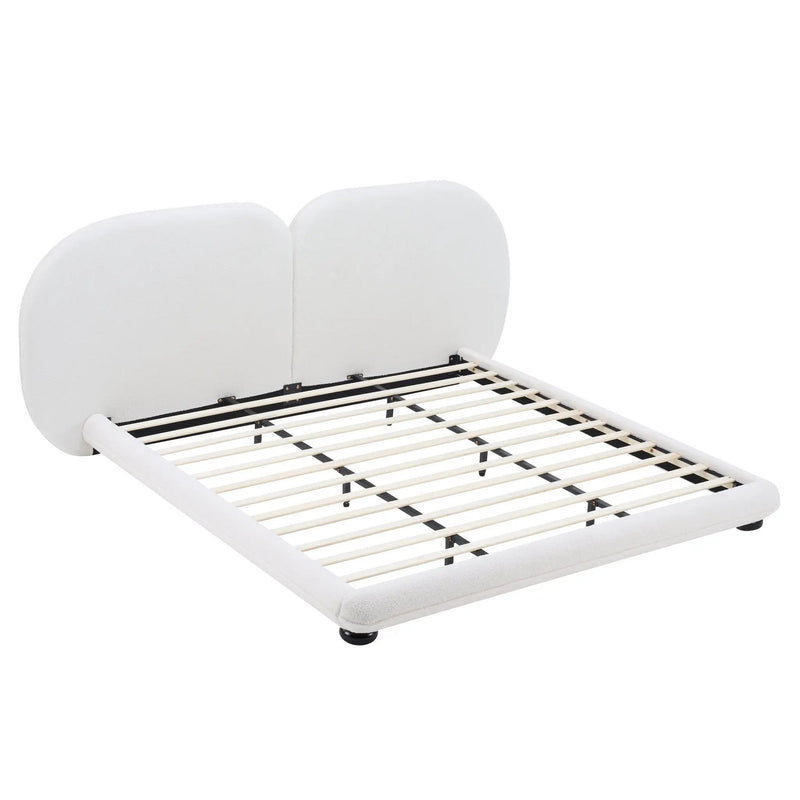 Extra Thick Upholstered Platform Bed Frame by HouseOfZazla