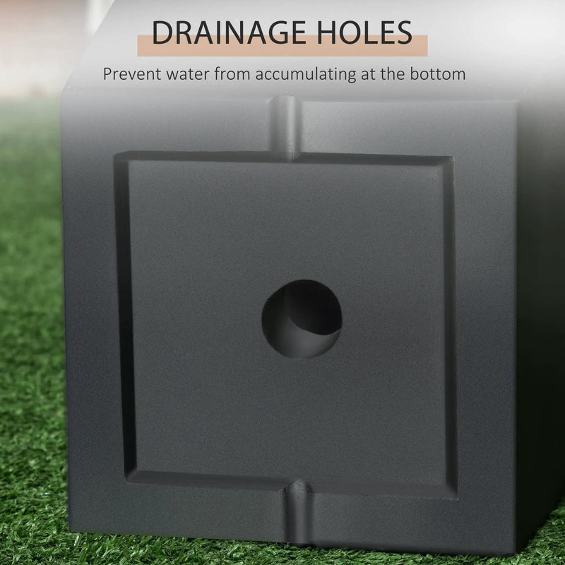 Tall Plant Pot 2-Pack Outdoor Planter Set with Drainage Holes by HouseOfZazla