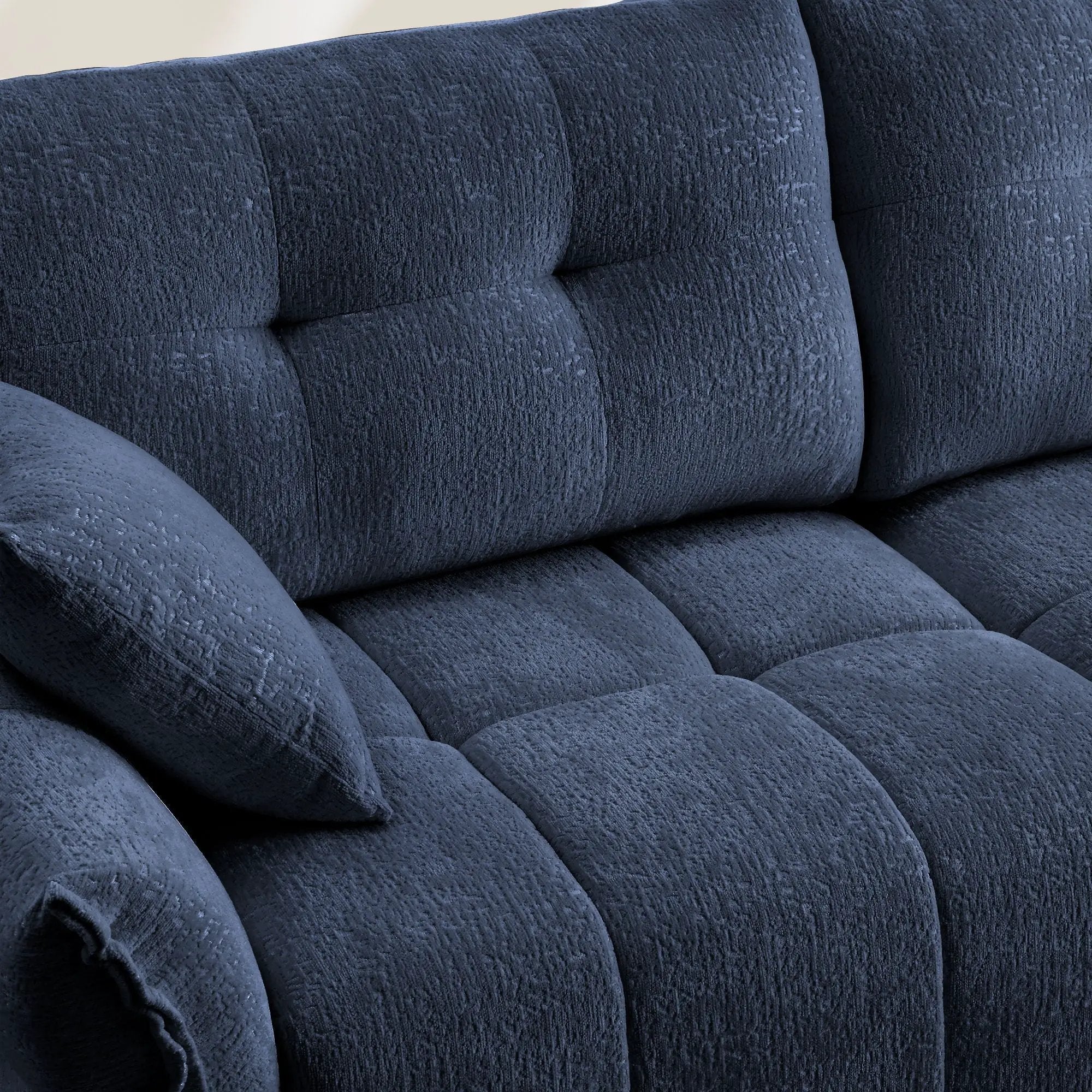 Sofa Set With Ottoman And Pillows, Textured, High Resilience Cushions by HouseOfZazla
