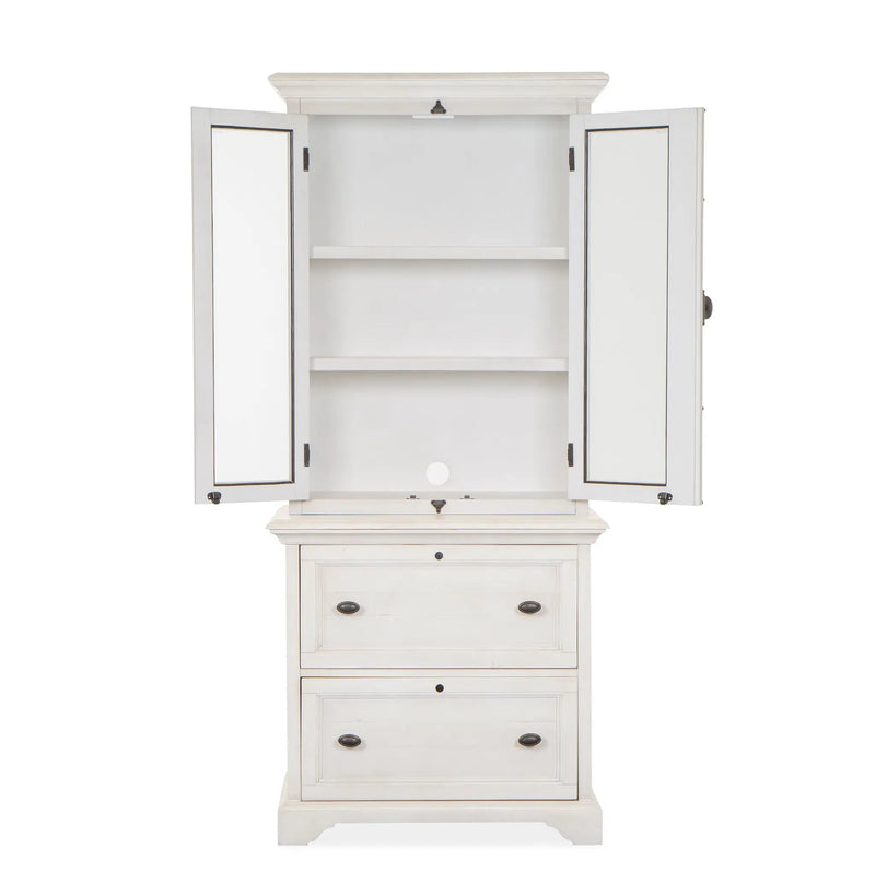 Bronwyn - Lateral File With Hutch - Alabaster by Unique Piece Furniture