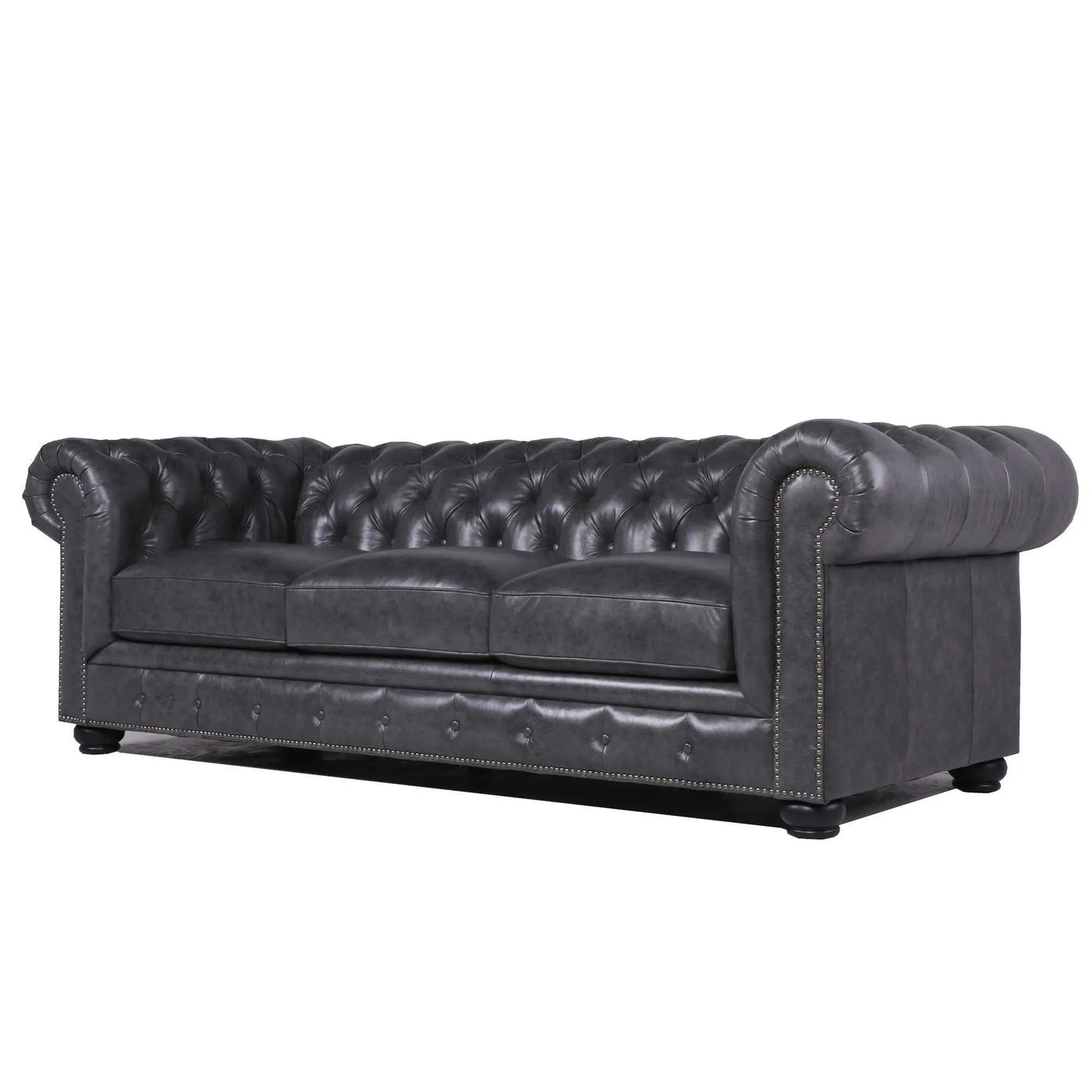 Traditional Tufted Chesterfield Nailhead Sofa by Unique Piece Furniture
