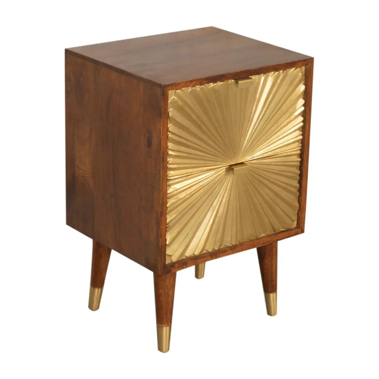 Manila - Nightstand - Brown / Gold by Unique Piece Furniture