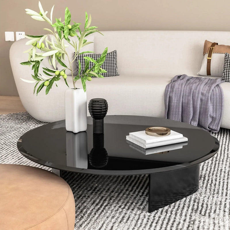 36" Round Tempered Glass Table Top Glass Thick Beveled Polished Edge by HouseOfZazla