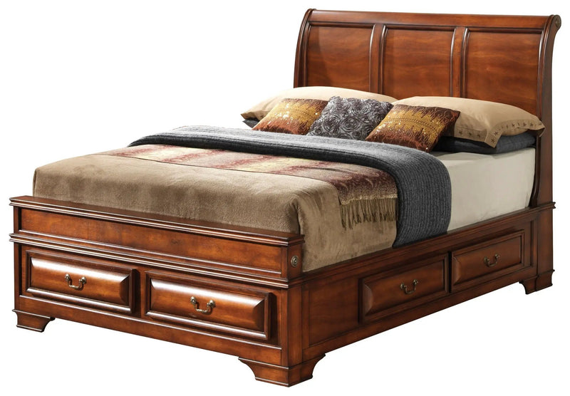 Dovetailed Drawers Storage Bed by Unique Piece Furniture
