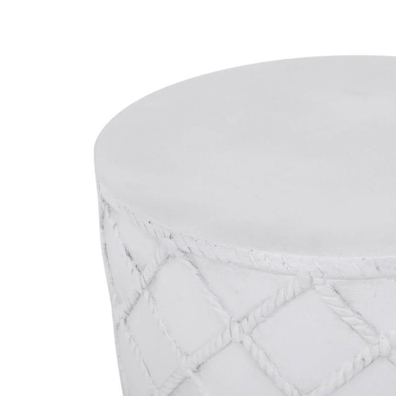 End Table, Outdoor - Antique White by HouseOfZazla
