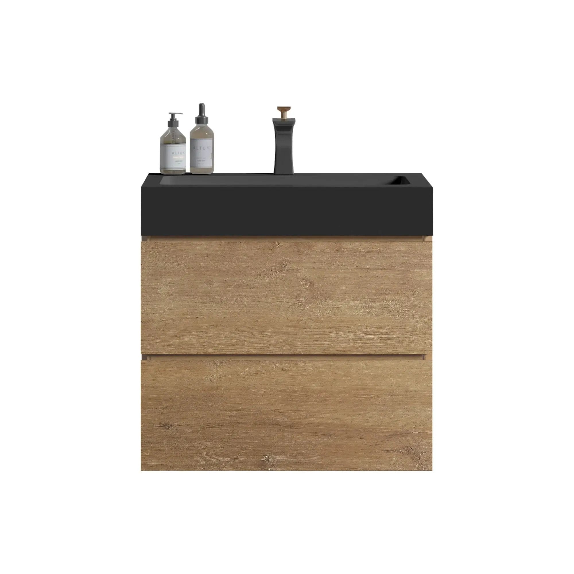 Alice Natural Oak Bathroom Vanity With Sink by HouseOfZazla