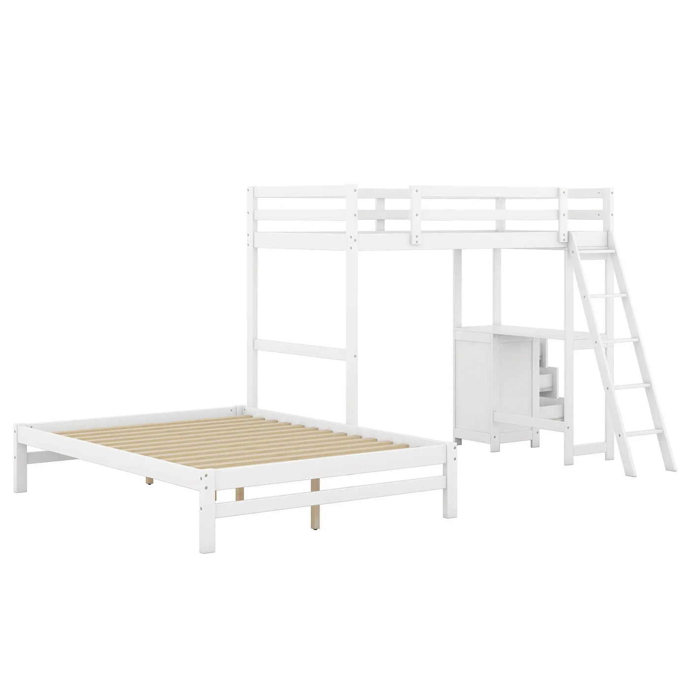 Bunk Bed With Built In Desk And 3 Drawers by HouseOfZazla