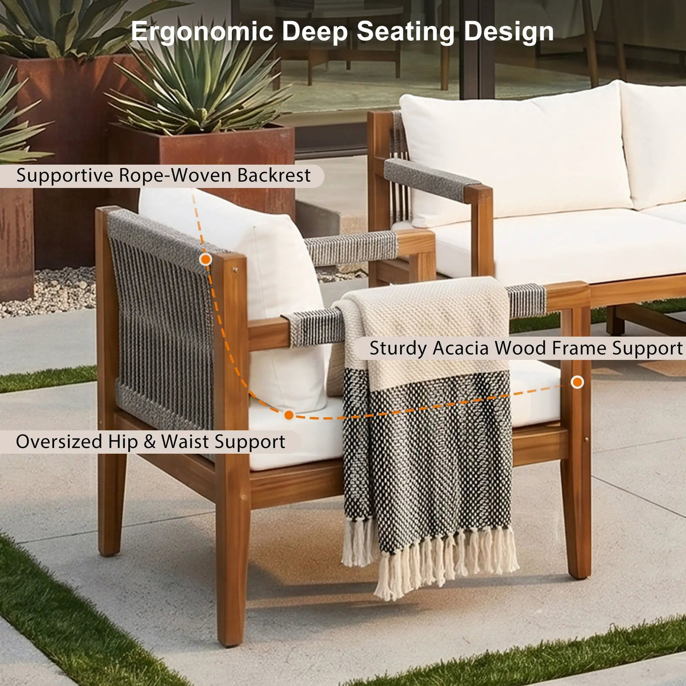 3 Piece Outdoor Sectional Sofa Set by HouseOfZazla
