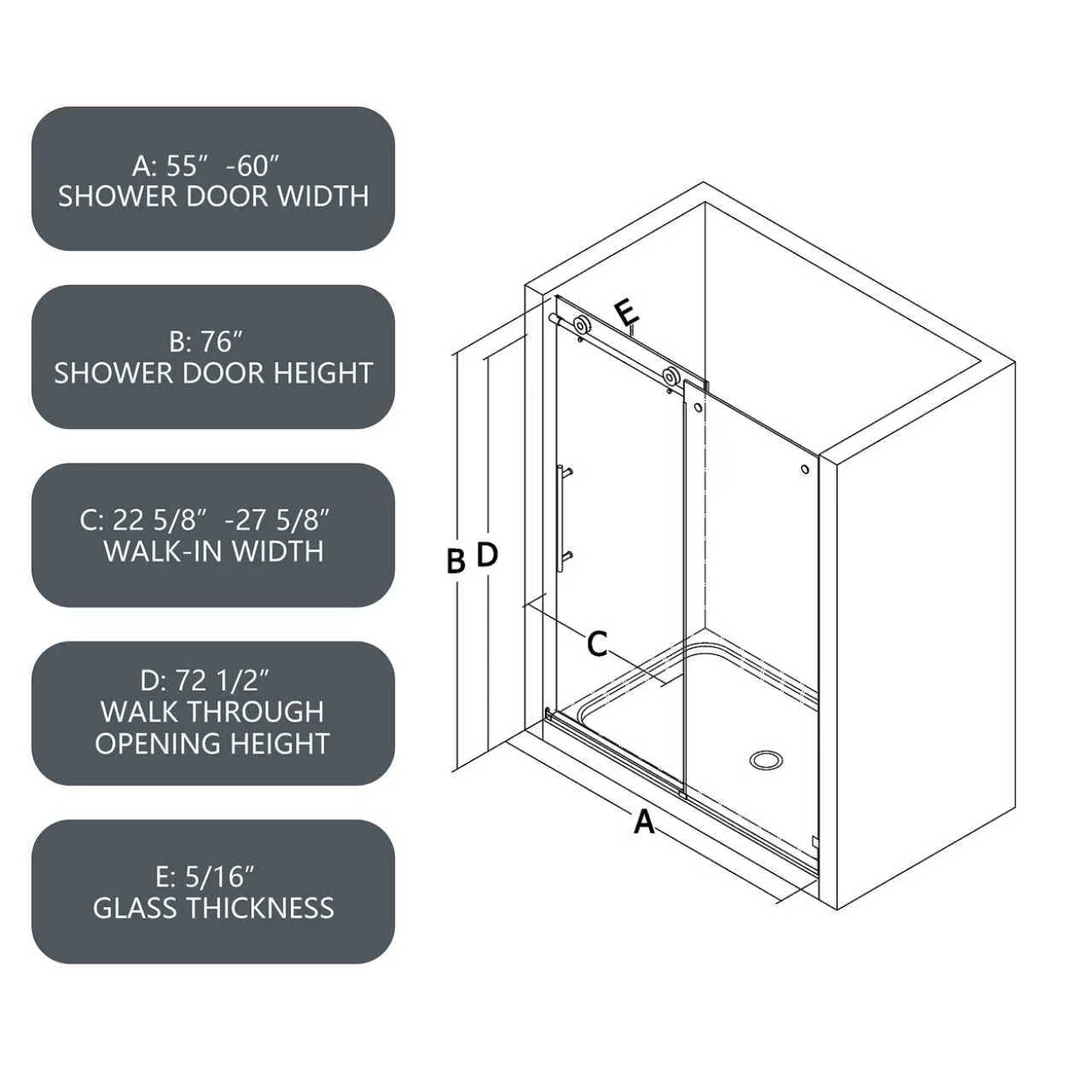 6076 Matte Shower Door by HouseOfZazla