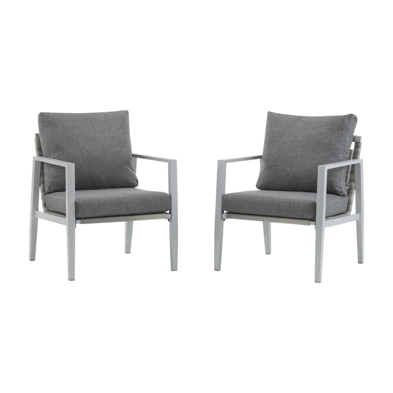 Modern Lounge Chair With Rope Accents And Cushions by HouseOfZazla